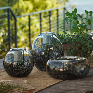 Glass Round w Luminara Flameless