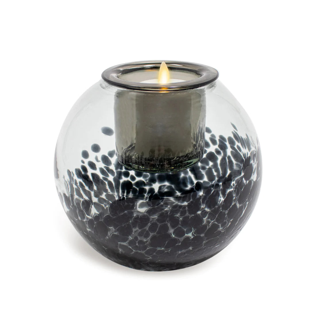 Glass Round w Luminara Flameless