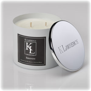 Double-Wick 4" Candle with Chrome Lid