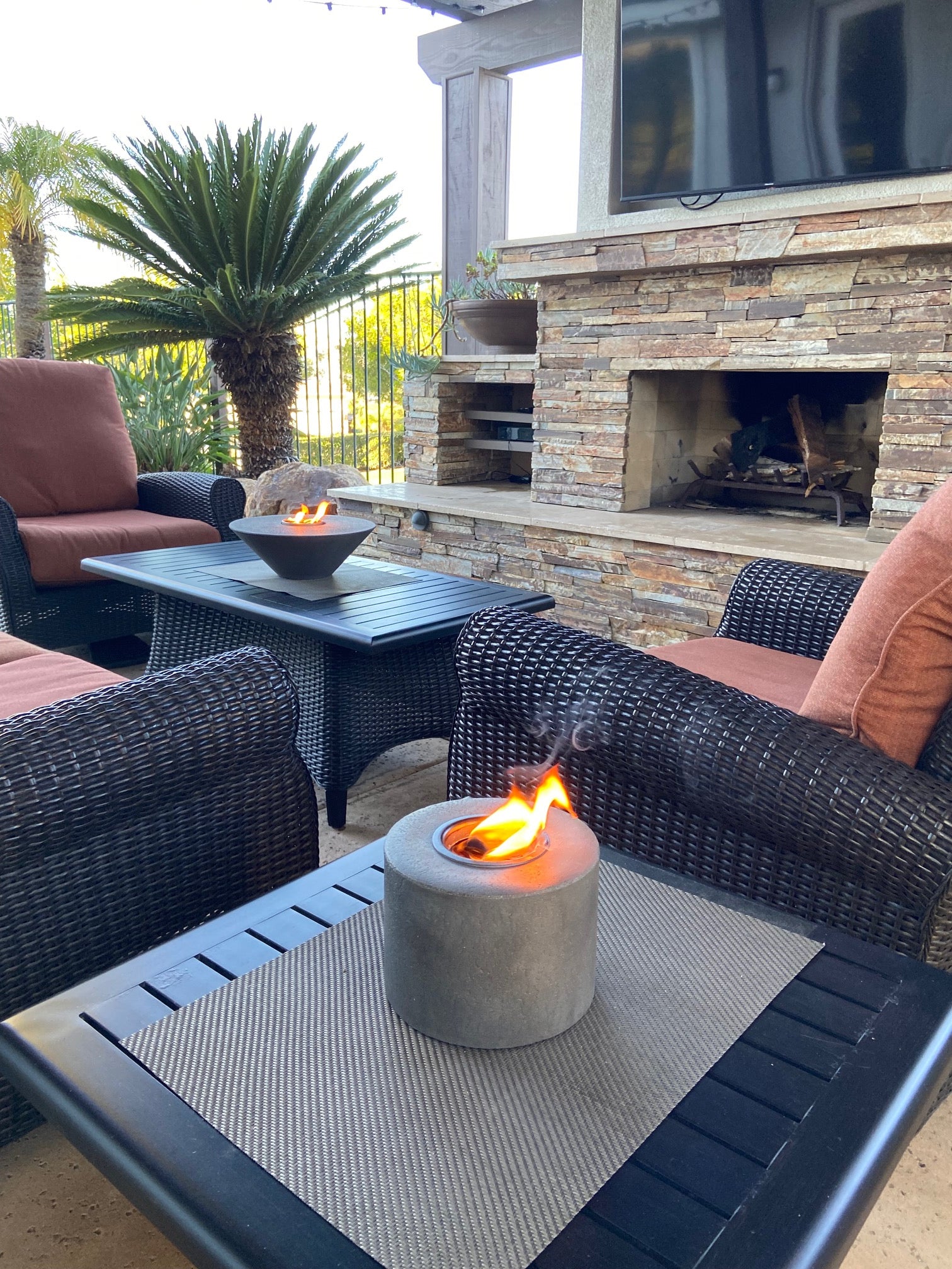 4" Classic Cylinder w Bonfire Insert